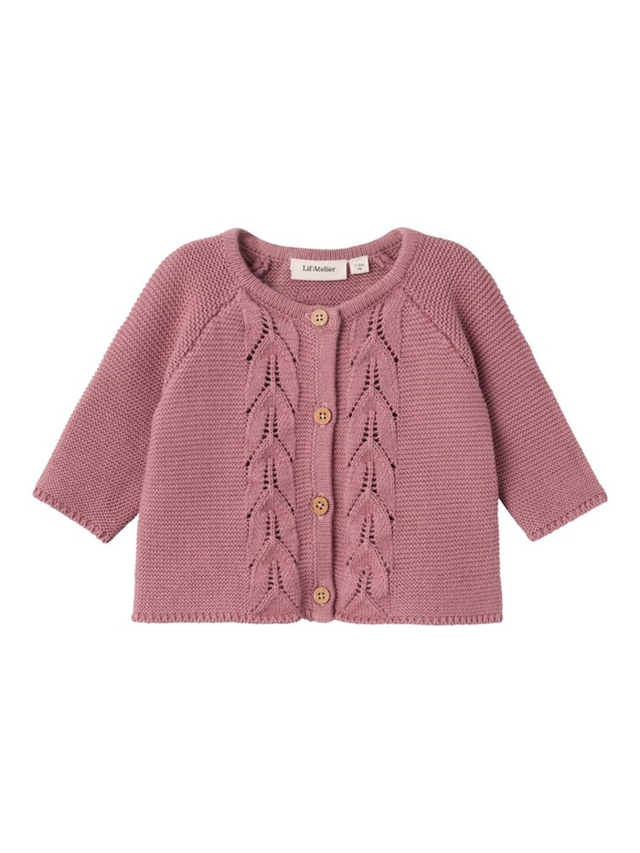 Lil\' Atelier Dora LS knit cardigan - Nostalgia Rose