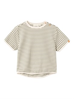 Lil' Atelier Geo SS t-shirt - Moss gray