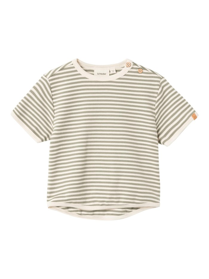 Lil\' Atelier Geo SS t-shirt - Moss gray