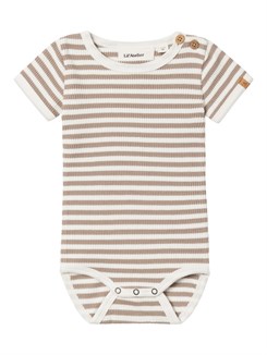 Lil' Atelier Gago SS slim body - Mocha meringue stripes