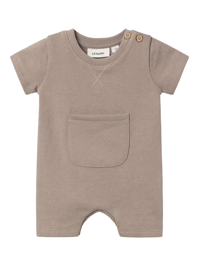 Lil\' Atelier Jobo loose shortsuit - Mocha meringue