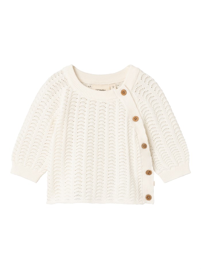 Lil\' Atelier Johanna LS wrap knit - Coconut milk