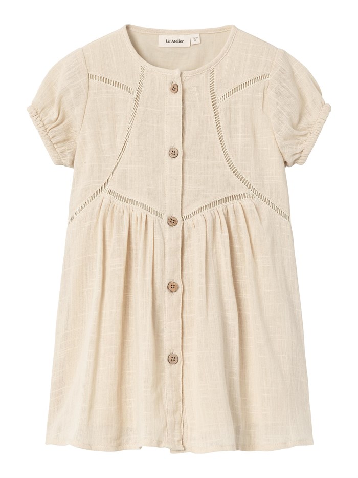 Lil\' Atelier Halla SS loose dress - Bleached sand