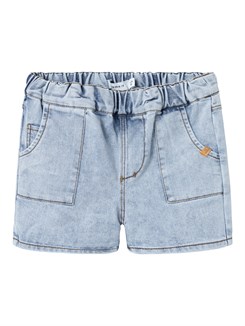 Lil' Atelier Ben loose shorts - Light blue denim