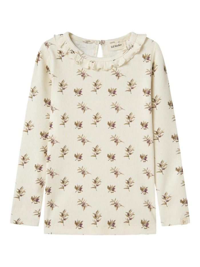 Lil\' Atelier Gavo LS T-shirt - Turtledove olive