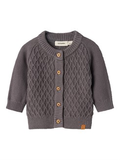 Lil' Atelier Tobie LS knit - Pewter 