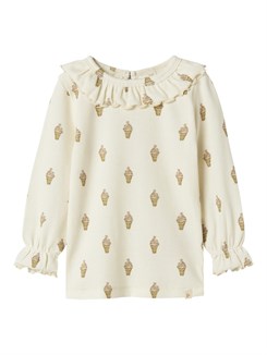 Lil' Atelier Gavo LS slim Top - Turtledove ice cream