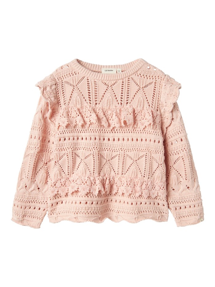 Lil\' Atelier Damia LS loose knit - Peach whip