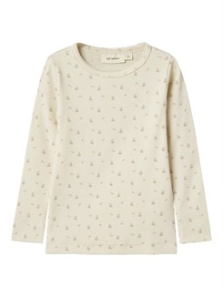 Lil' Atelier Gago LS slim top - Turtledove flowers