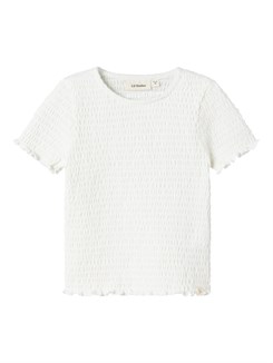 Lil' Atelier Jacoba SS short slim top - Coconut Milk