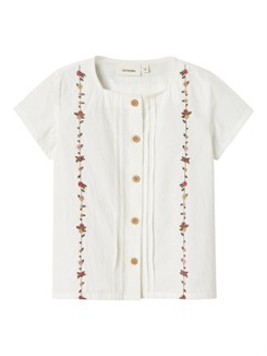 Lil' Atelier Jolene SS loose shirt - Coconut Milk