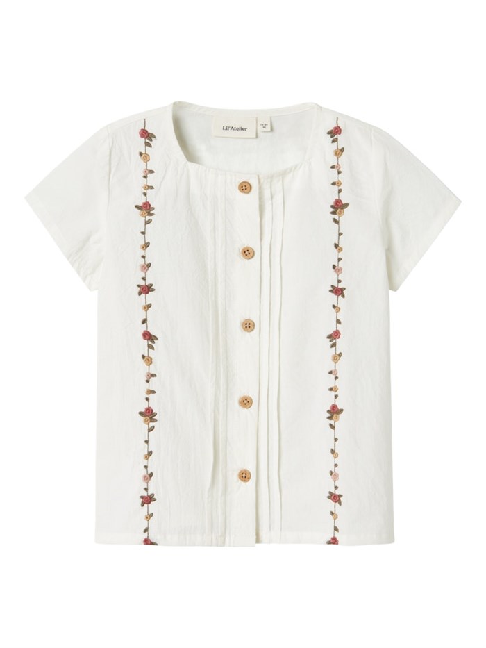 Lil\' Atelier Jolene SS loose shirt - Coconut Milk