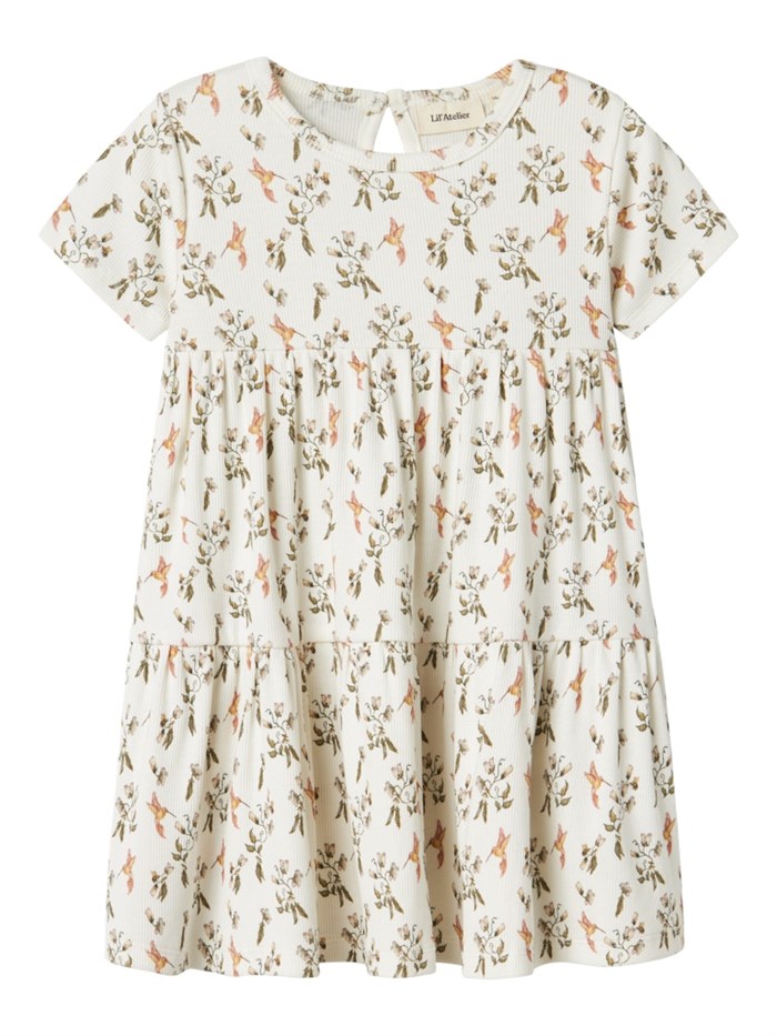 Lil\' Atelier Lavo Eri SS dress - Coconut Milk - Humming bird