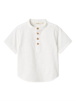 Lil' Atelier Hugo SS loose shirt - Coconut Milk