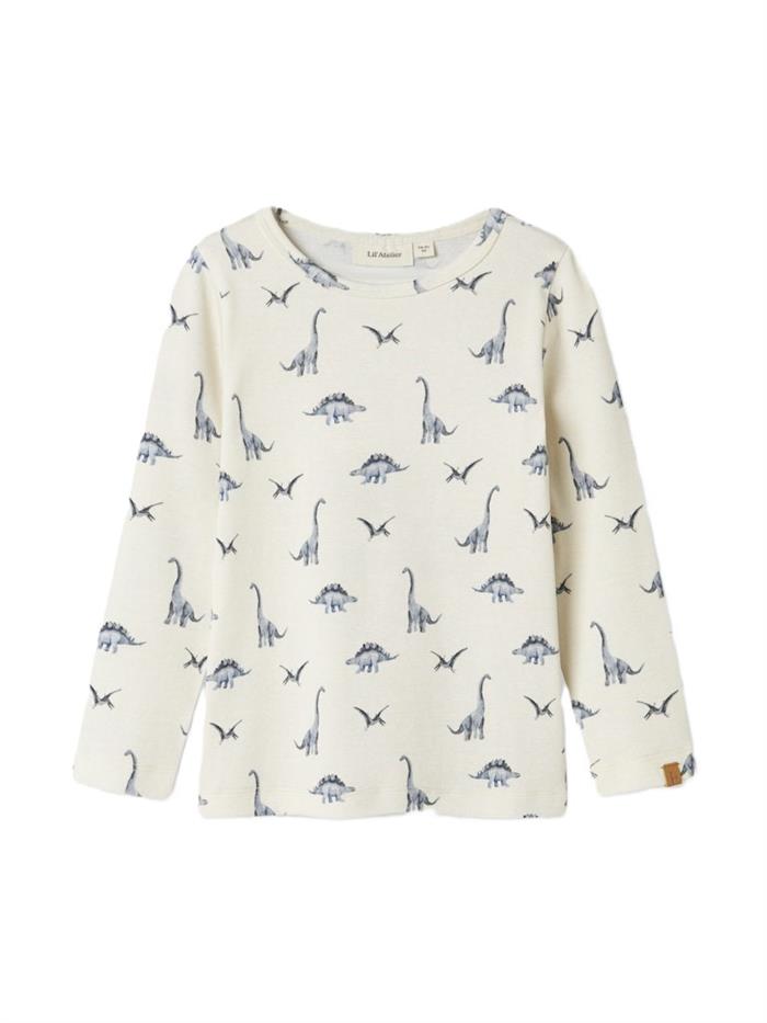 Lil\' Atelier Geo LS slim Top - Turtledove dino