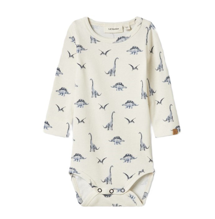 Lil\' Atelier Geo LS slim body - Turtledove dino