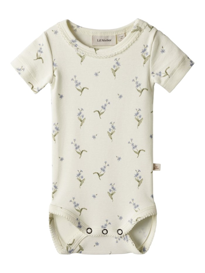 Lil\' Atelier Gayo SS slim body - Coconut Milk - Forget me not