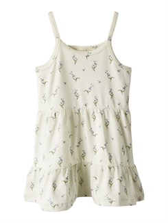 Lil' Atelier Gayo strap dress - Coconut milk - Forget me not
