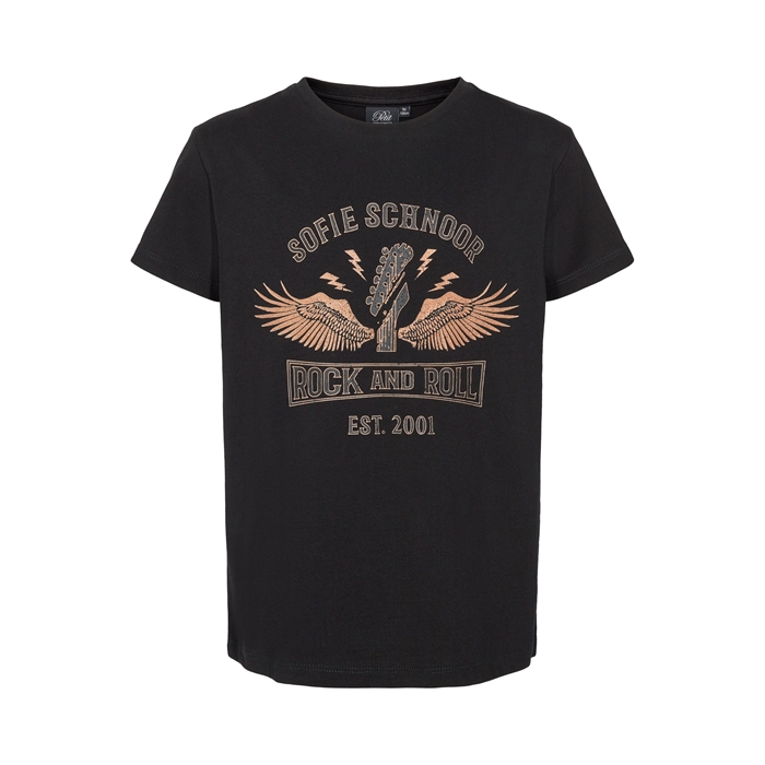 Sofie Schnoor Felina t-shirt - Black "Rock and roll"