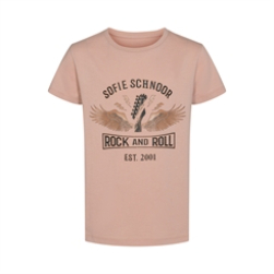 Sofie Schnoor Felina t-shirt - Light rose "Rock and roll"