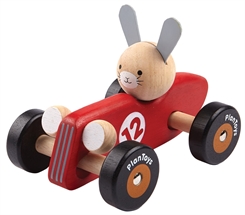 PlanToys - Racerbil - Kanin, rød