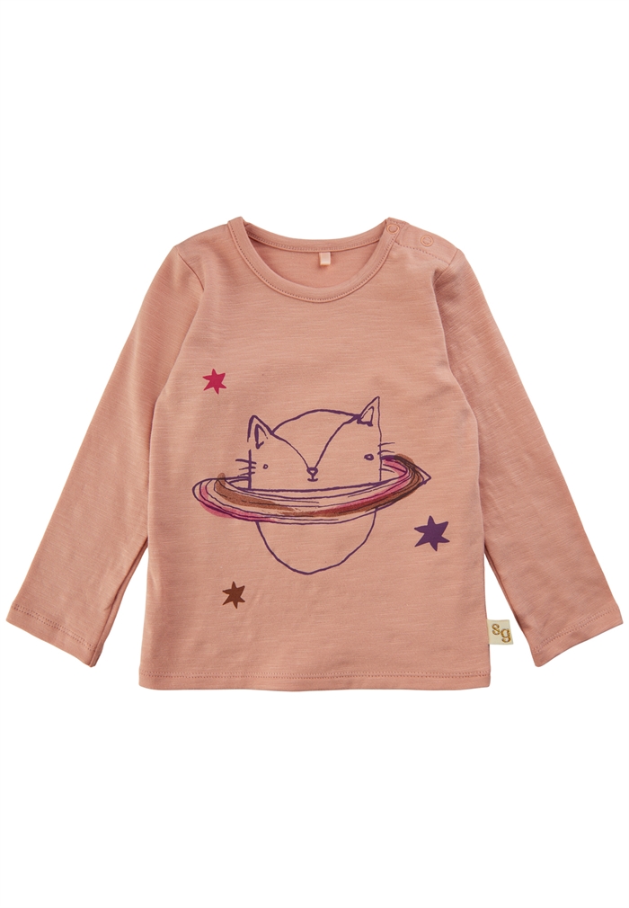 Soft Gallery Bella T-shirt LS - Spacecat - Dusty Coral