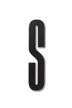 Design Letters ABC Træ Bogstaver i sort (S)