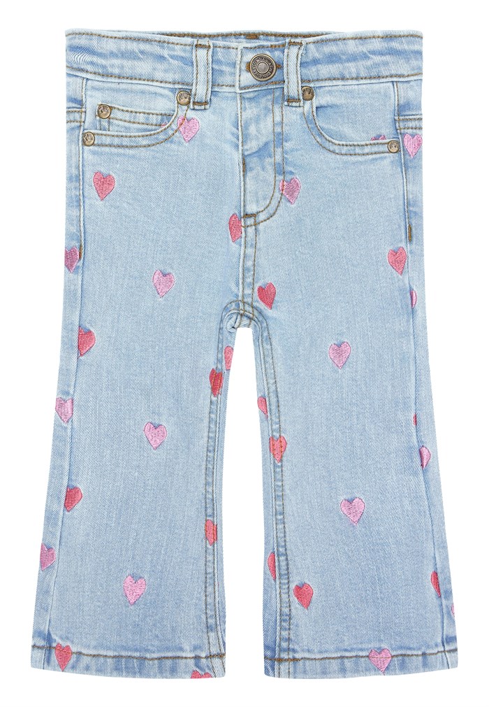 The New Lieflared Embroidery Jeans - Light blue denim