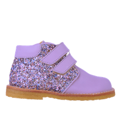Angulus Glittersko med velcrolukning - Lilac/Confetti Glitter